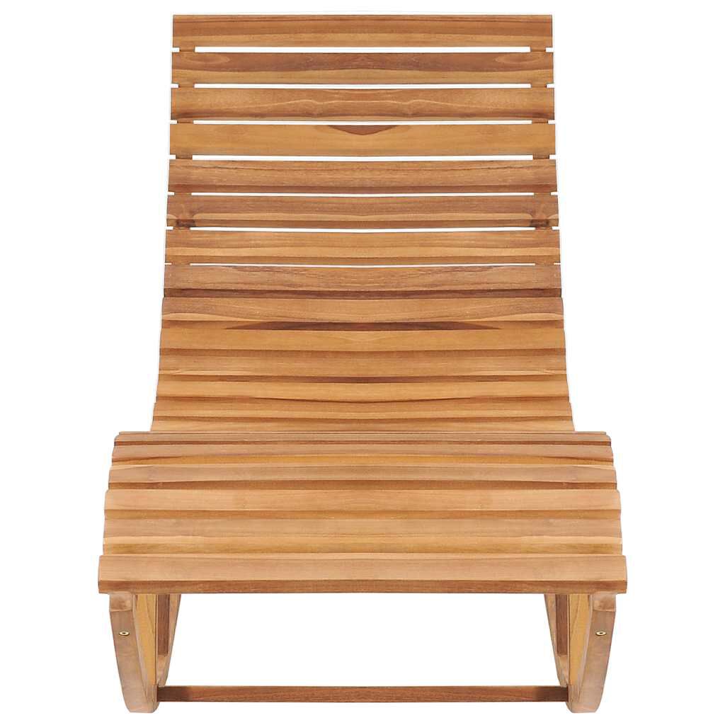 vidaXL Rocking Sunlounger Solid Teak Wood