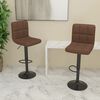 vidaXL Bar Stools 2 pcs Brown Fabric