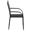vidaXL Stackable Outdoor Chairs 4 pcs Poly Rattan Black