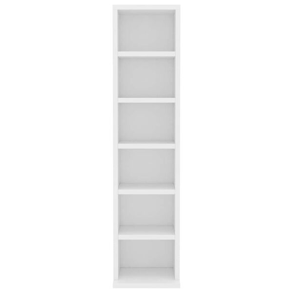 vidaXL CD Cabinet White 21x20x88 cm Engineered Wood