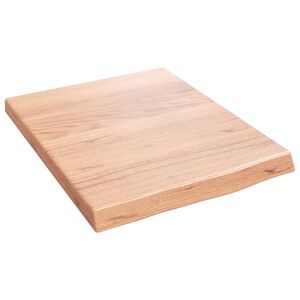 vidaXL Bathroom Countertop Light Brown 40x50x(2-4) cm Solid Wood