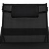 vidaXL Sun Lounger with Pillow Poly Rattan Black