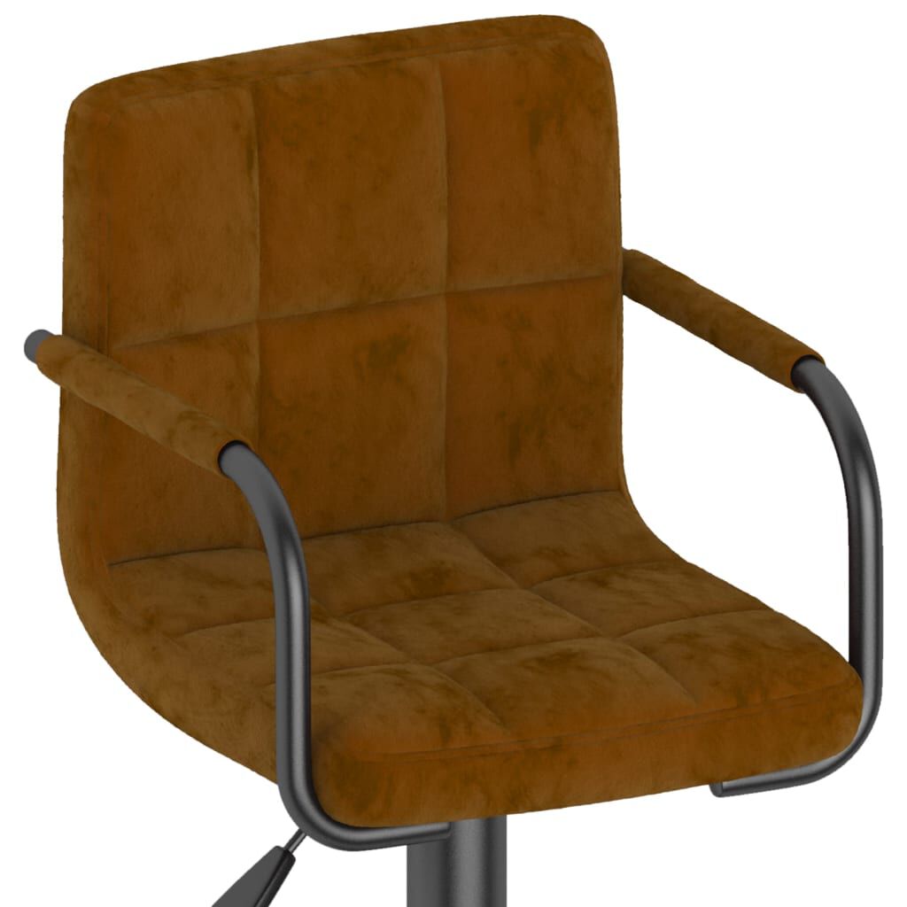 vidaXL Bar Stools 2 pcs Brown Velvet