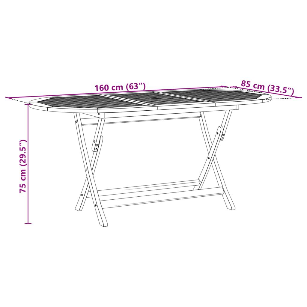 vidaXL 7 Piece Garden Dining Set Anthracite Fabric and Solid Wood