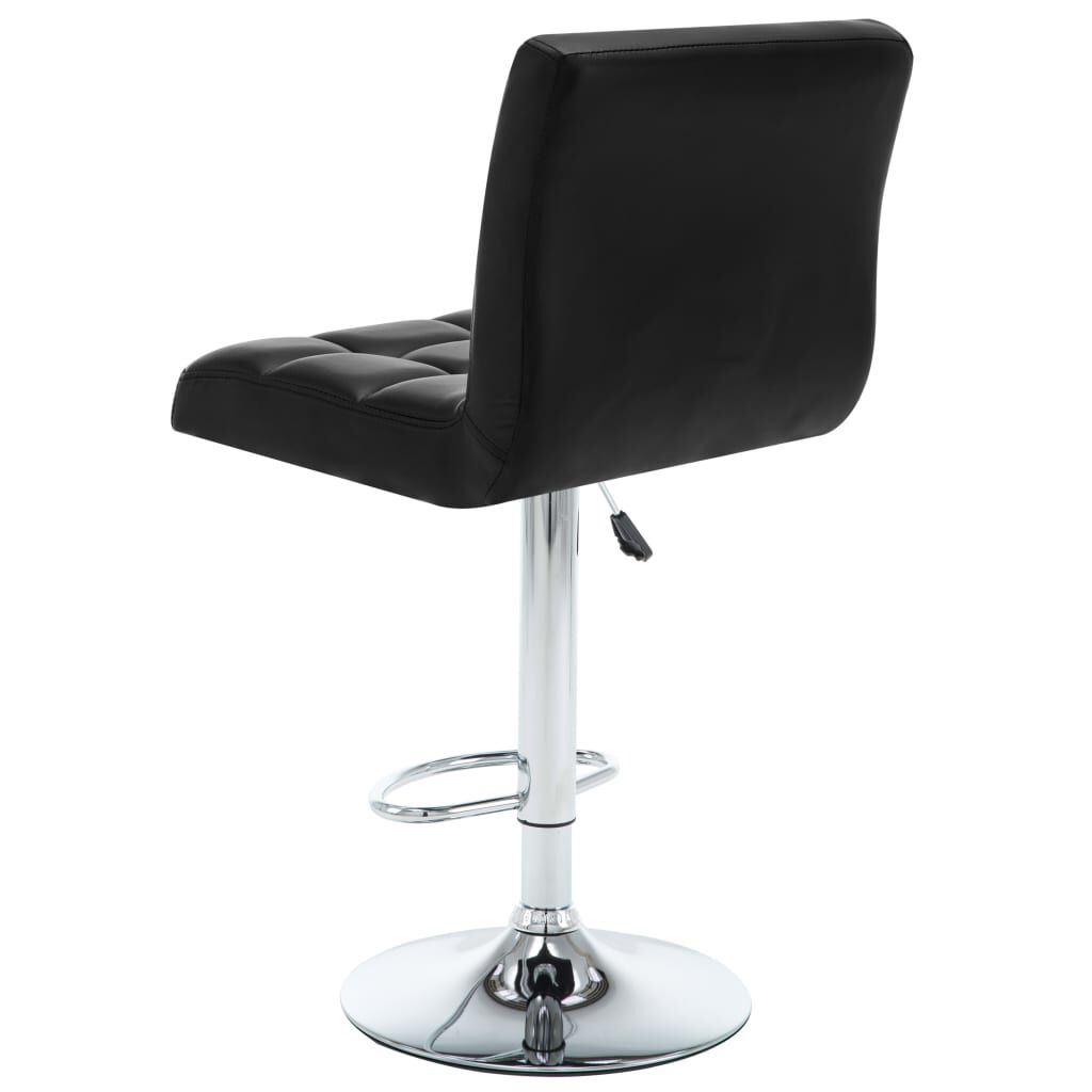 vidaXL Bar Stools 2 pcs Black Faux Leather