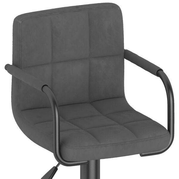 vidaXL Bar Stools 2 pcs Dark Grey Velvet