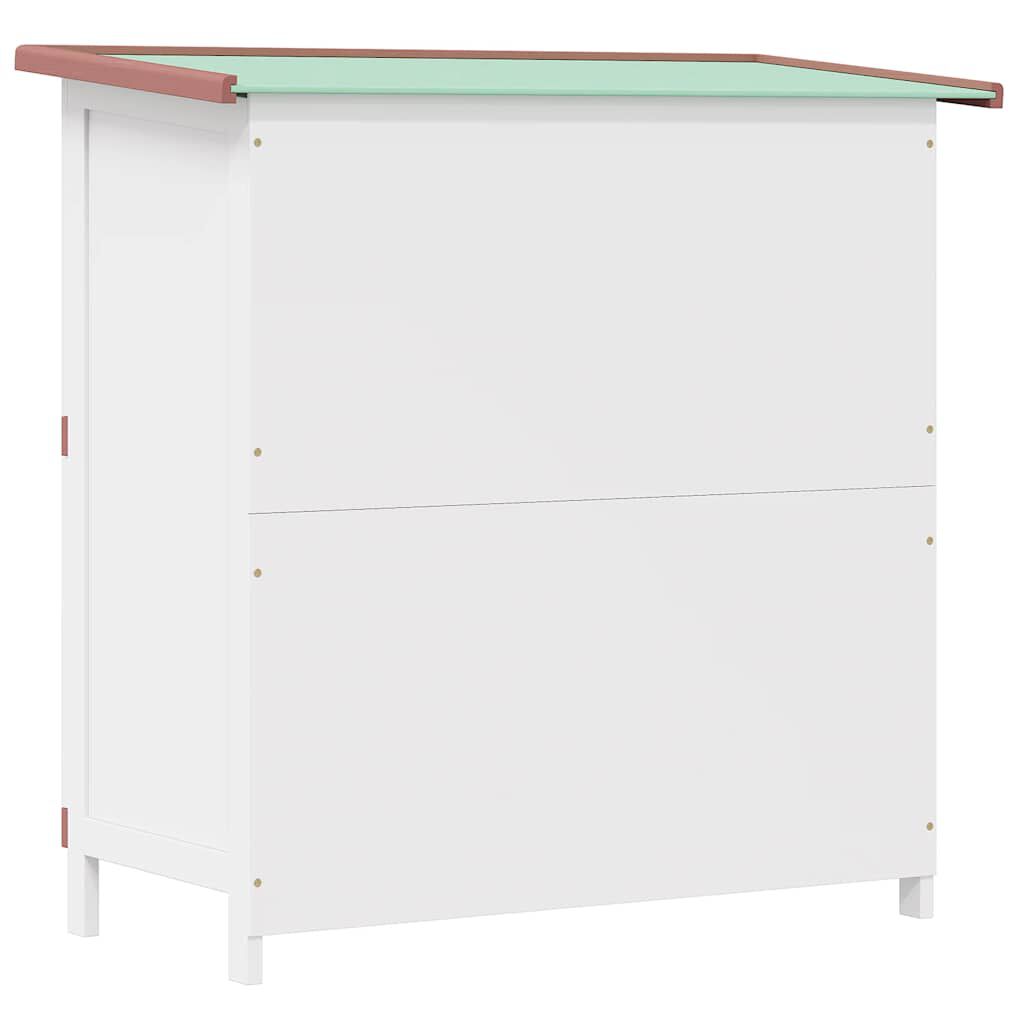 vidaXL Outdoor Rabbit Hutch 4 Doors Brown Wood