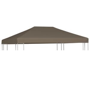 vidaXL Gazebo Top Cover 310 g/m&sup2; 3x3 m Taupe