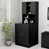 vidaXL Washing Machine Cabinet Black 70.5x25.5x90 cm