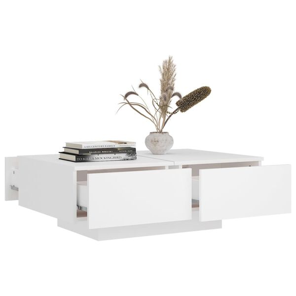 vidaXL Coffee Table White 90x60x31 cm Engineered Wood