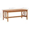 vidaXL Coffee Table 102x50x43 cm Solid Acacia Wood