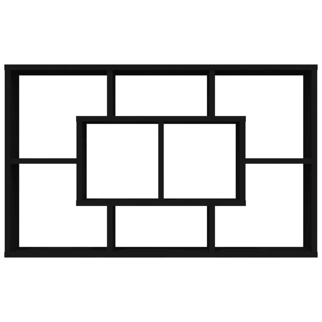 vidaXL Wall Shelf Black 85x16x52.5 cm Engineered Wood