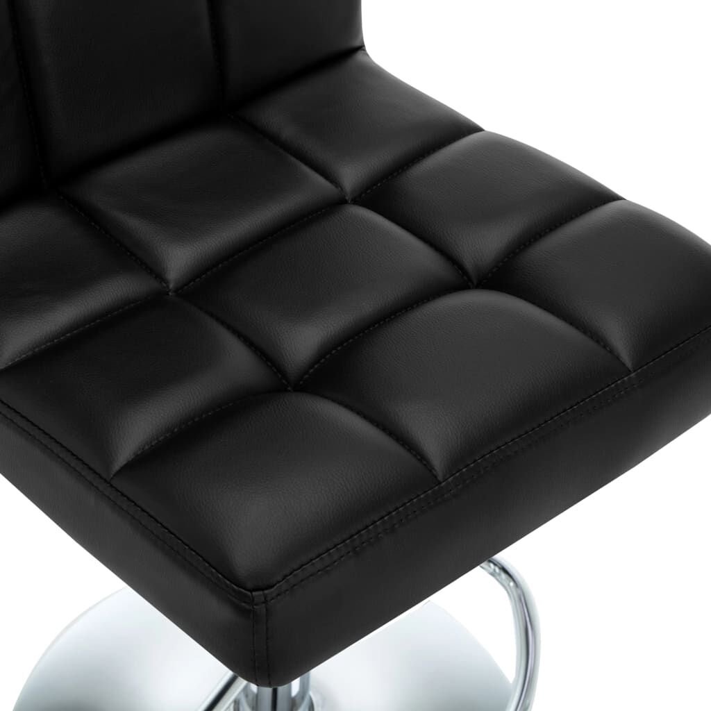 vidaXL Bar Stools 2 pcs Black Faux Leather