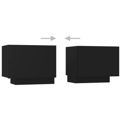 vidaXL Bedside Cabinet Black 100x35x40 cm Engineered Wood, black vidaXL Bedside Cabinet Black 100x35x40 cm Engineered Wood