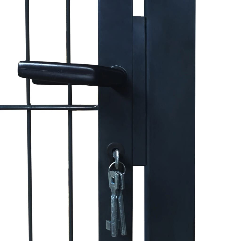 vidaXL 2D Fence Gate (Single) Anthracite Grey 106 x 170 cm