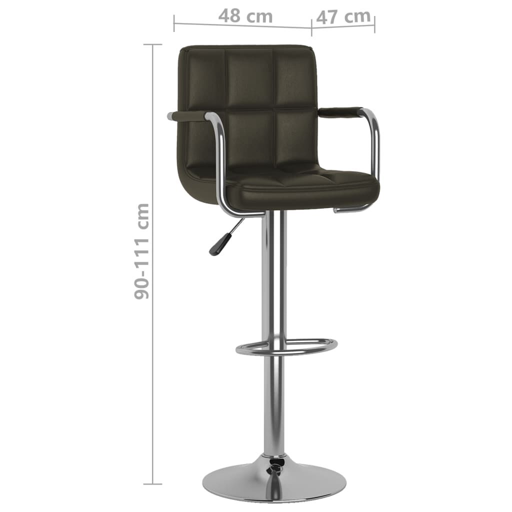 vidaXL Bar Stool Brown Faux Leather