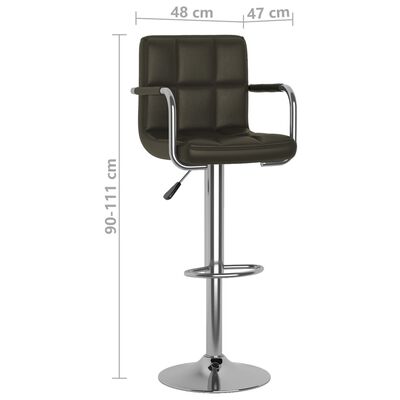 vidaXL Bar Stool Brown Faux Leather, brown vidaXL Bar Stool Brown Faux Leather