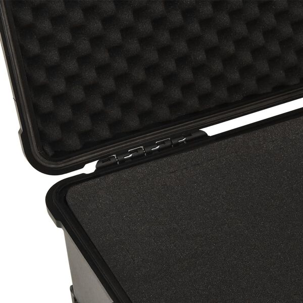 vidaXL Wheeled Flight Case Black 58x45x27 cm PP