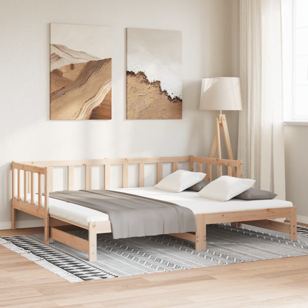 vidaXL Pull-out Day Bed without Mattress 2x(90x200)cm