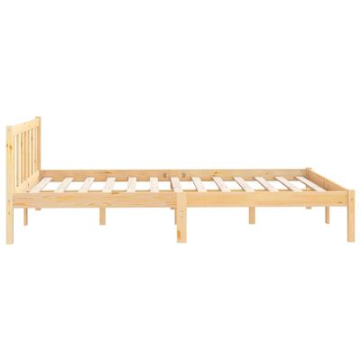 vidaXL Bed Frame without Mattress Solid Wood 140x200 cm, natural vidaXL Bed Frame without Mattress Solid Wood 140x200 cm