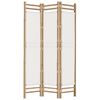 vidaXL Folding 3-Panel Room Divider 120 cm Bamboo and Canvas