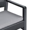 vidaXL 2-Seater Garden Bench with Cushions 120 cm Plastic Anthracite