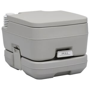 vidaXL Portable Camping Toilet Grey 10+10 L