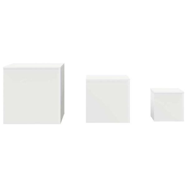 vidaXL Side Tables 3 pcs White Engineered Wood