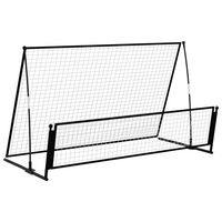 vidaXL 2 in 1 Soccer Rebounder Football Goal 202x104x120 cm Steel,  vidaXL 2 in 1 Soccer Rebounder Football Goal 202x104x120 cm Steel