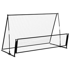 vidaXL 2 in 1 Soccer Rebounder Football Goal 202x104x120 cm Steel