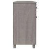 vidaXL Sideboard HAMAR Light Grey 113x40x80 cm Solid Wood Pine