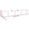 vidaXL Garden Raised Bed 320x80x44 cm Galvanised Steel Grey
