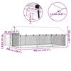 vidaXL Outdoor Dog Kennel with Roof 400x200x150 cm