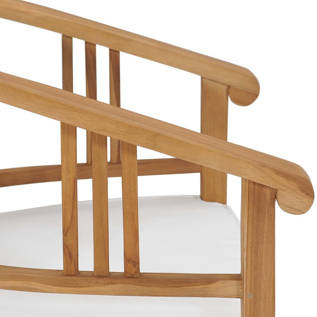 vidaXL Garden Chairs with Cushions 2 pcs Solid Teak Wood