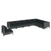 vidaXL 8 Piece Garden Lounge Set with Cushions Poly Rattan Dark Grey