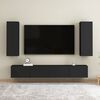 vidaXL TV Cabinets 2 pcs Black 30.5x30x90 cm Engineered Wood