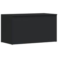 vidaXL Storage Chest Black 84x42x46 cm Engineered Wood, black vidaXL Storage Chest Black 84x42x46 cm Engineered Wood
