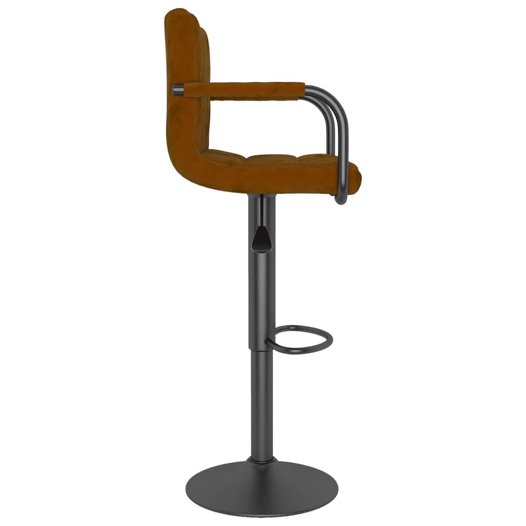 vidaXL Bar Stools 2 pcs Brown Velvet