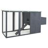 vidaXL Outdoor Chicken Cage Hen House with 1 Egg Cage Grey Wood
