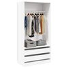 vidaXL Wardrobe White 100x50x200 cm Engineered Wood