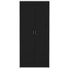 vidaXL Shoe Cabinet Black 80x35.5x180 cm Engineered Wood