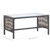 vidaXL 4 Piece Garden Lounge Set with Cushion Poly Rattan Brown