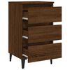vidaXL Bed Cabinet with Metal Legs Brown Oak 40x35x69 cm