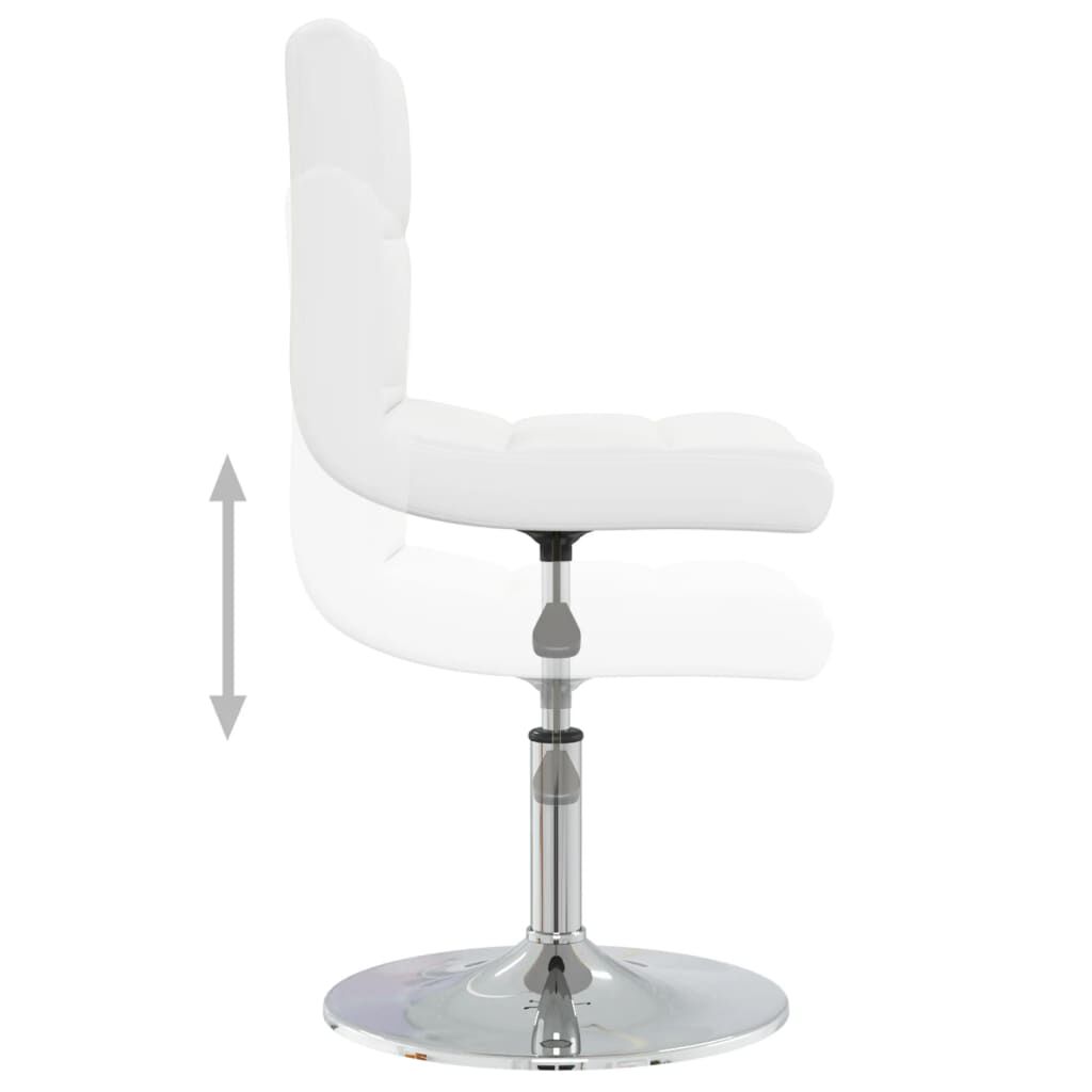 vidaXL Dining Chair White Faux Leather
