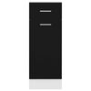 vidaXL Drawer Bottom Cabinet Black 30x46x81.5 cm Engineered Wood