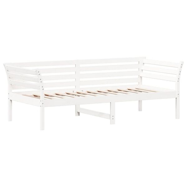 vidaXL Day Bed without Mattress White 90x200 cm Solid Wood Pine