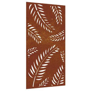 vidaXL Garden Wall Decoration 105x55 cm Corten Steel Leaf Design