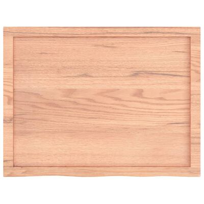 vidaXL Table Top Light Brown 80x60x(2-4) cm Treated Solid Wood Oak