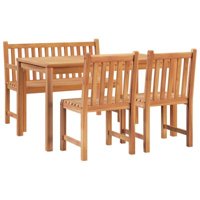 vidaXL 4 Piece Garden Dining Set Solid Wood Teak,  vidaXL 4 Piece Garden Dining Set Solid Wood Teak