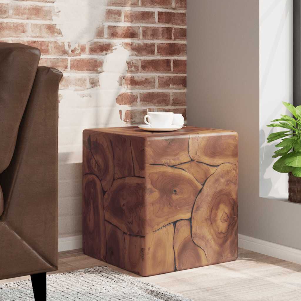 vidaXL Stool Solid Teak Wood